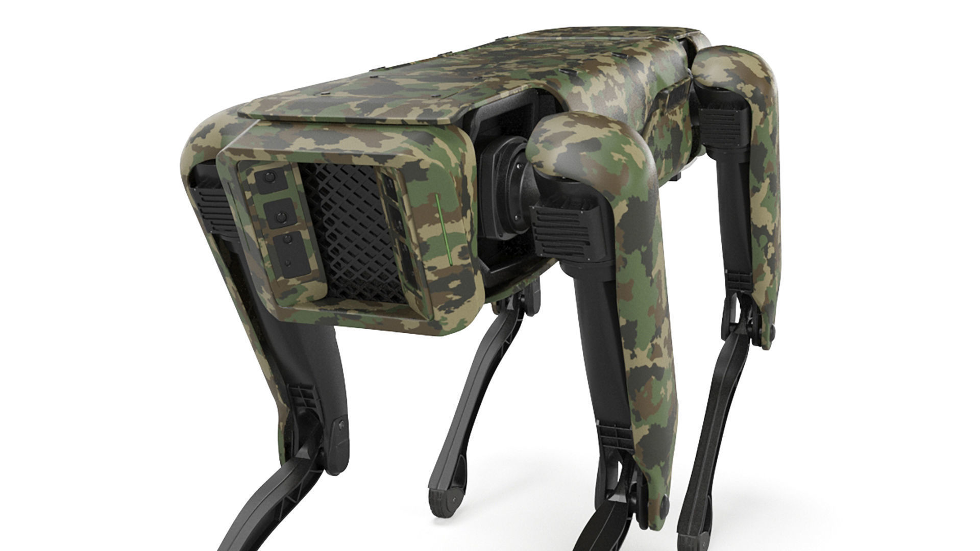 Modern Robot Dog Army Color 3D model_11