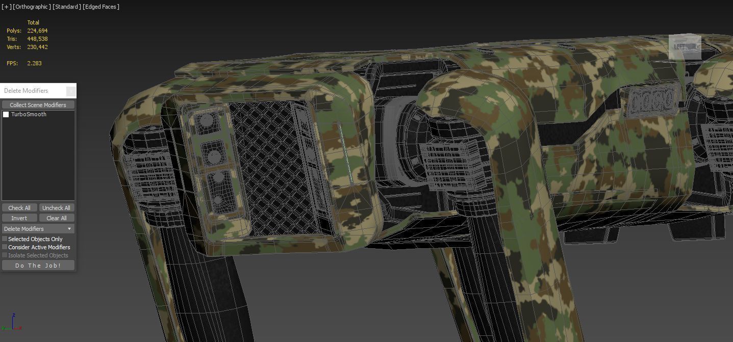 Modern Robot Dog Army Color 3D model_4