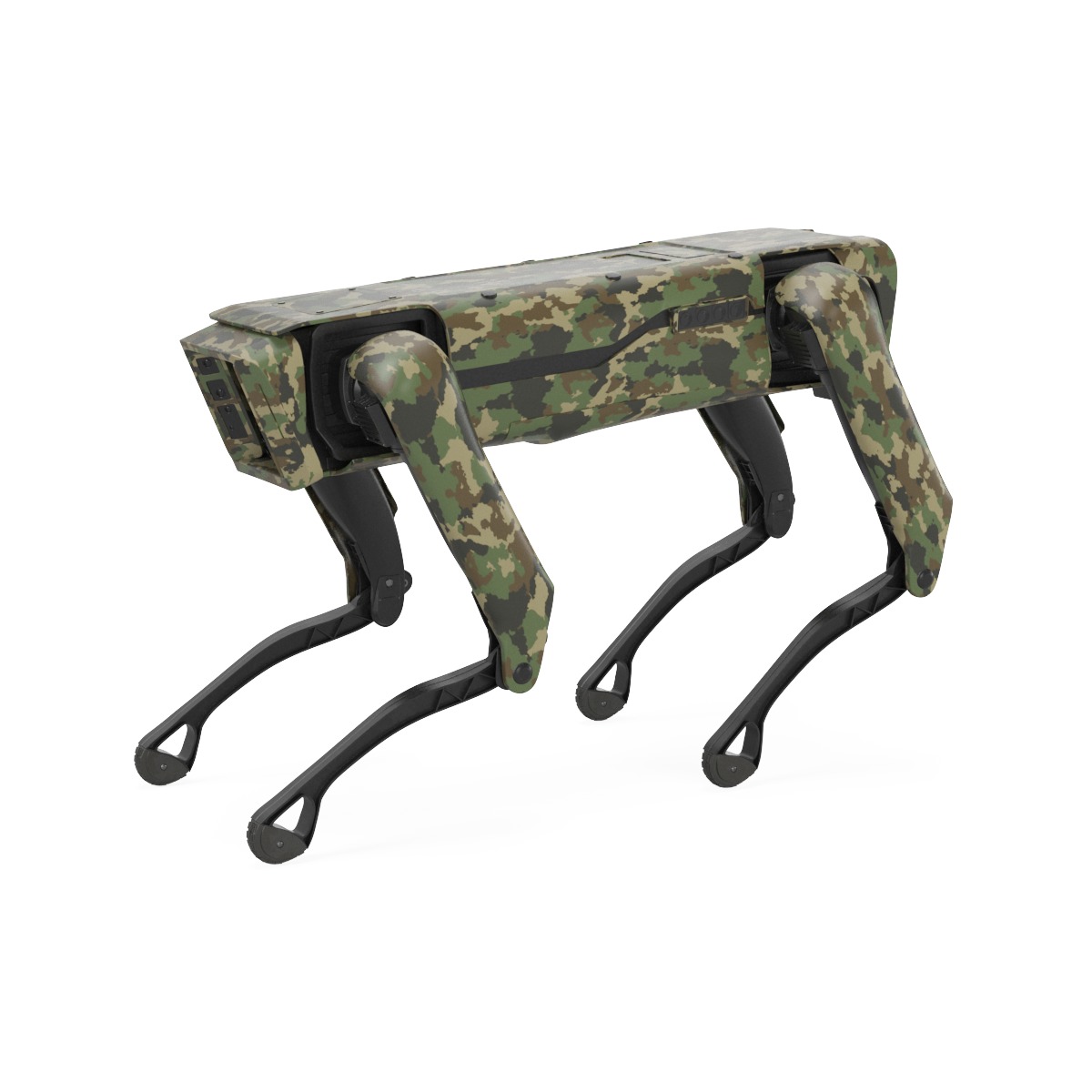 Modern Robot Dog Army Color 3D model_17