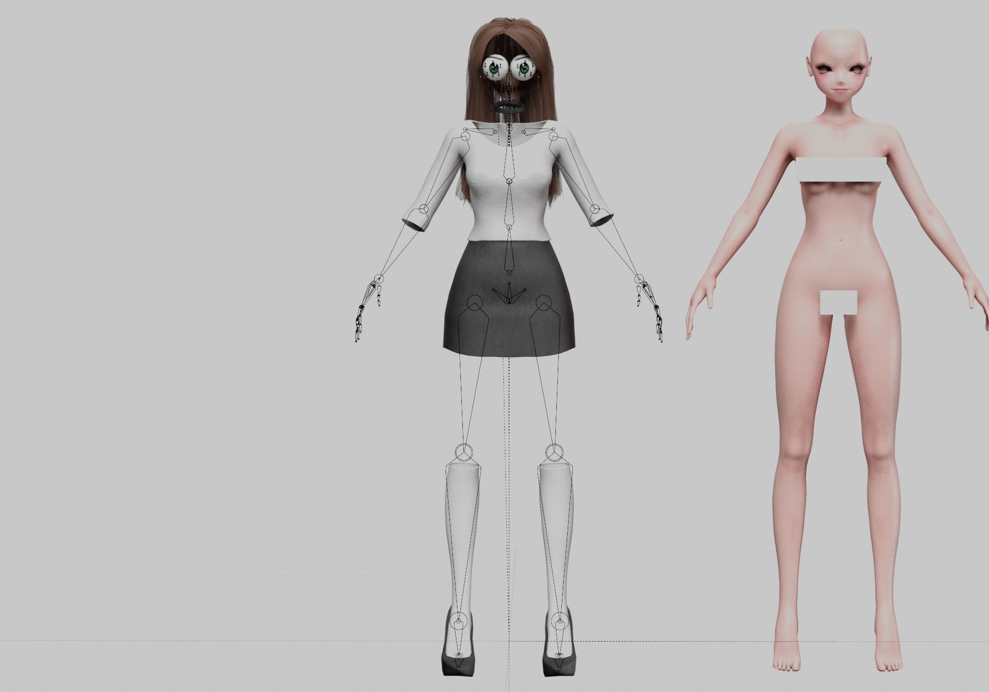 cute anime girl V31758  Low-poly 3D model_8