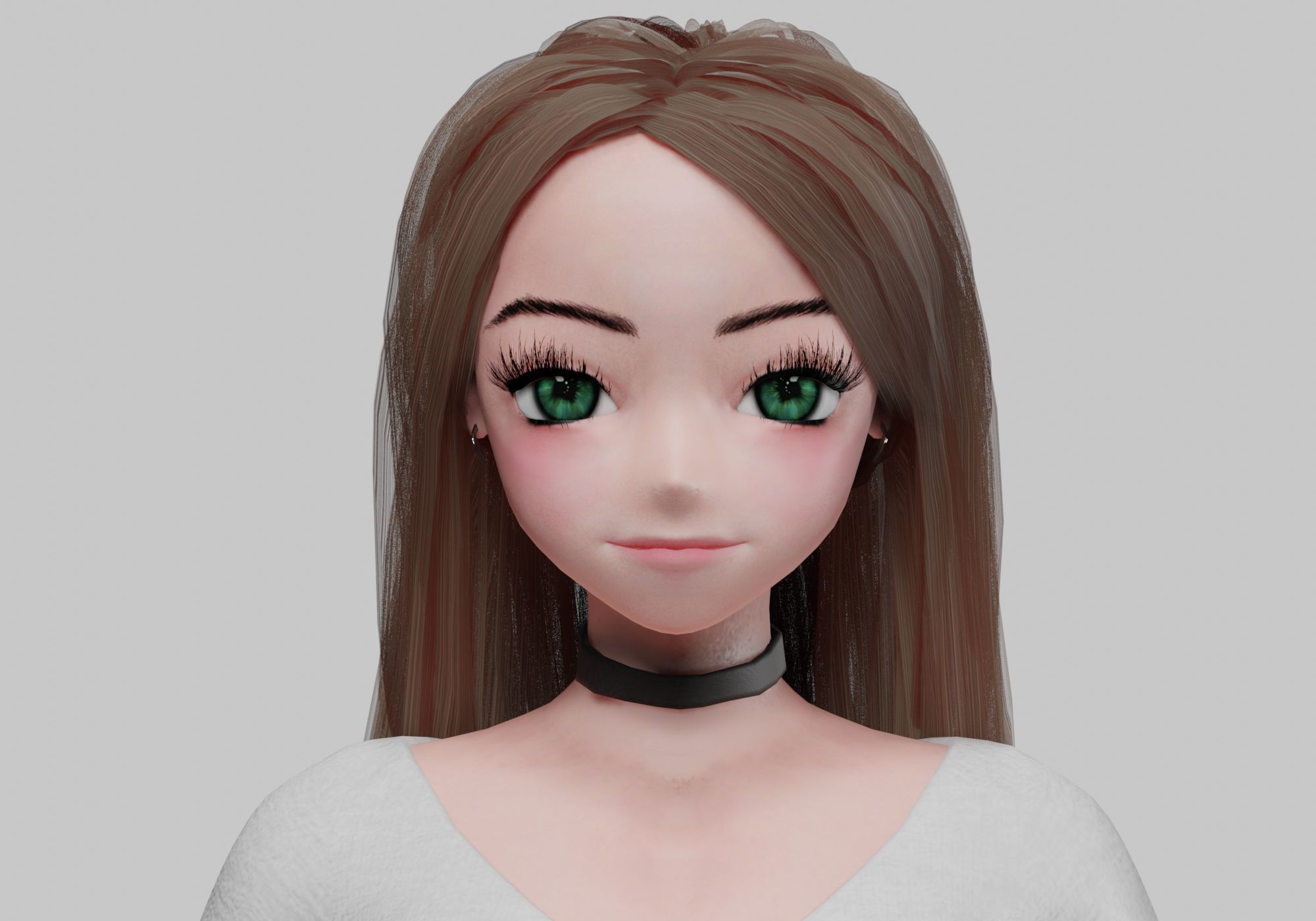 cute anime girl V31758  Low-poly 3D model_2