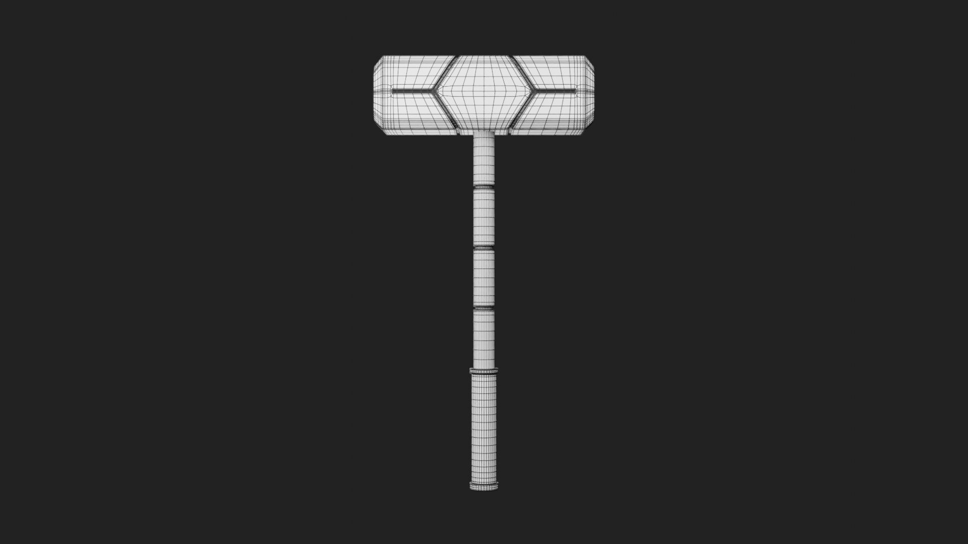 Sci Fi Hammer 01 3D print model_7