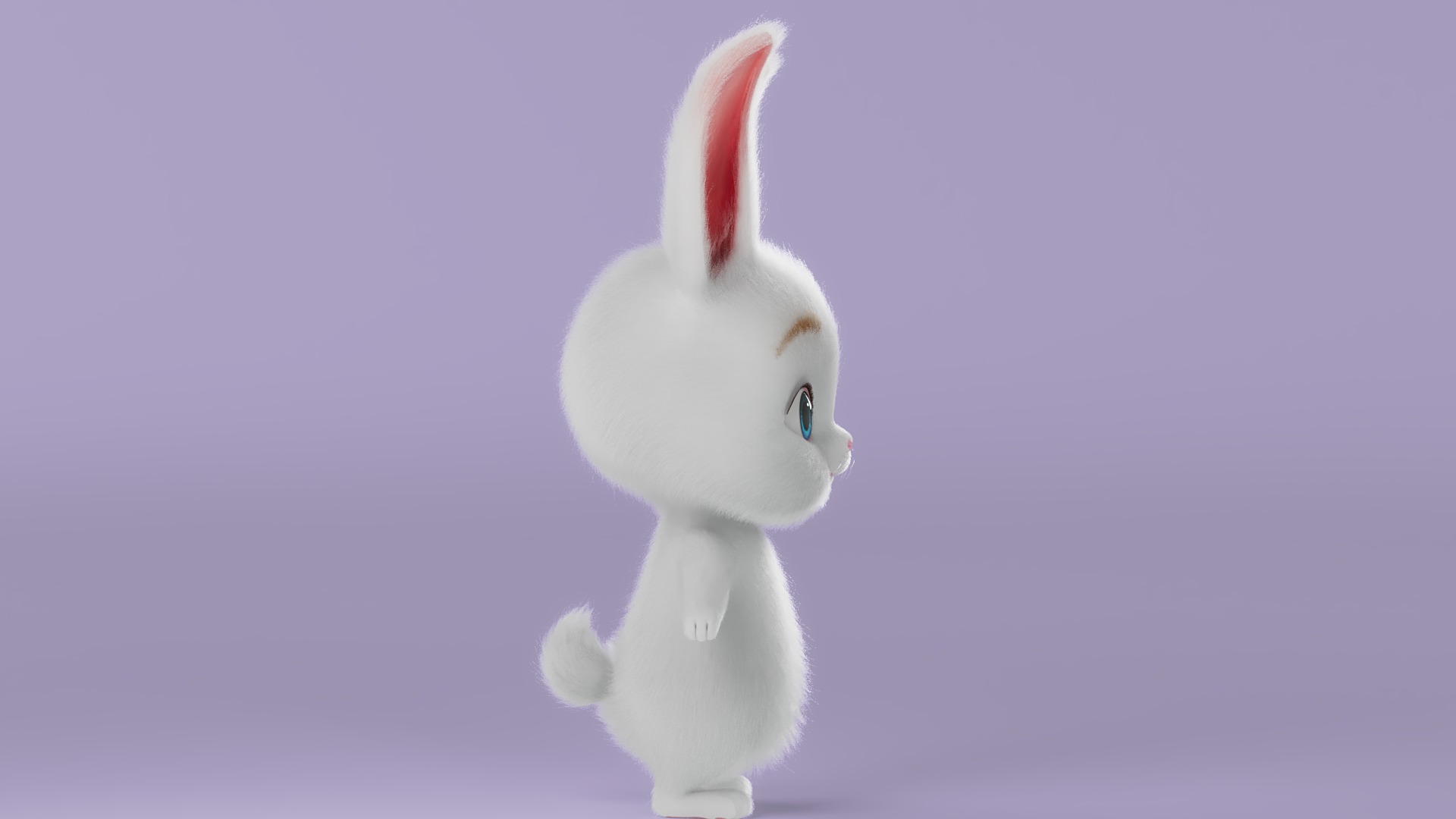 Cartoon Rabbit NoRig 3D model_9