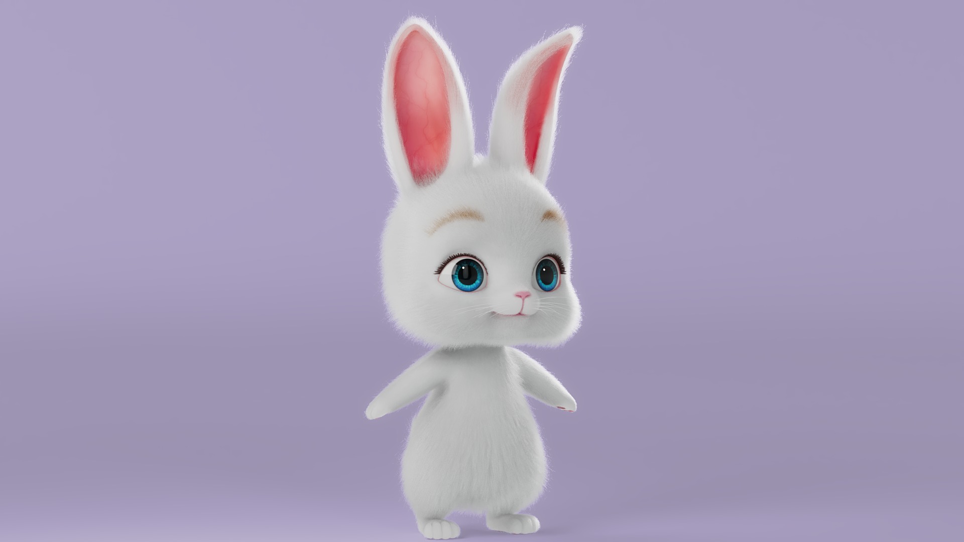 Cartoon Rabbit NoRig 3D model_5