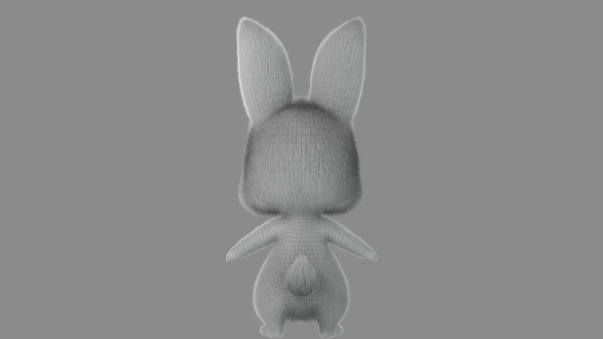 Cartoon Rabbit NoRig 3D model_14