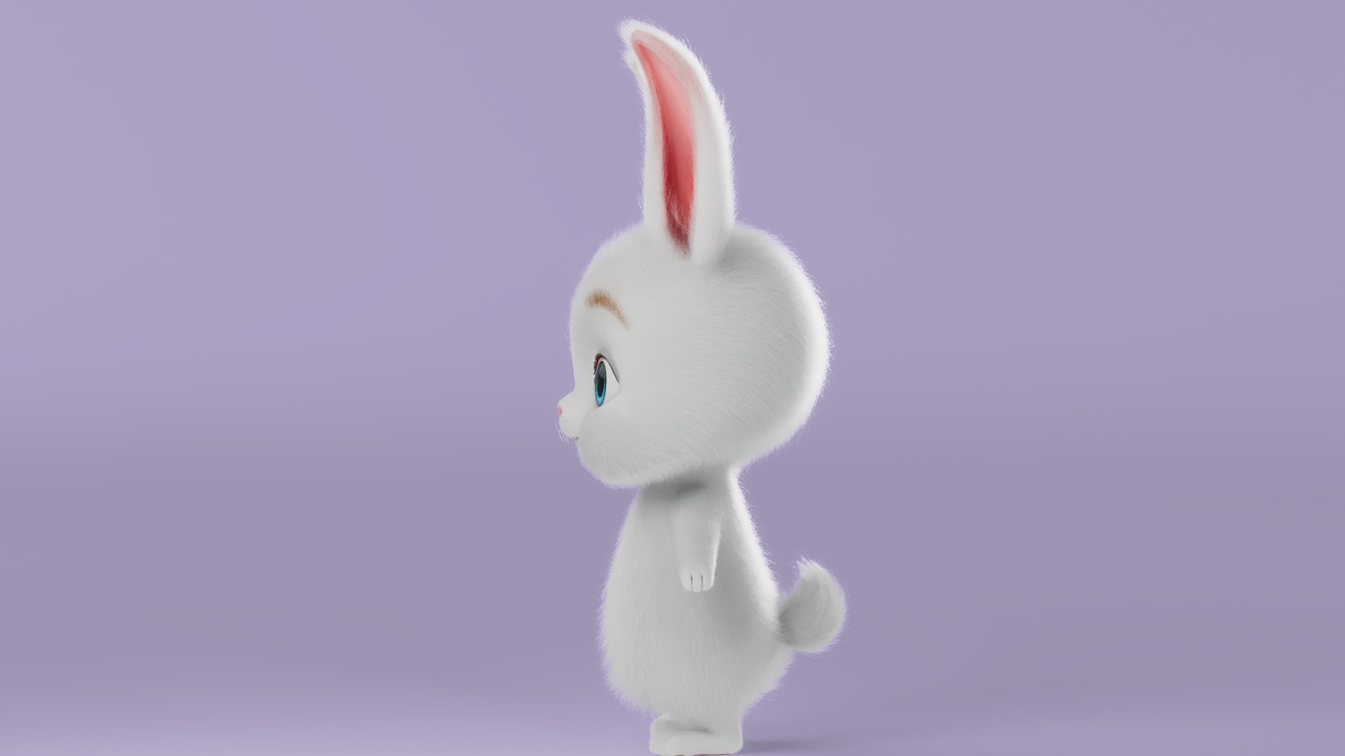 Cartoon Rabbit NoRig 3D model_4