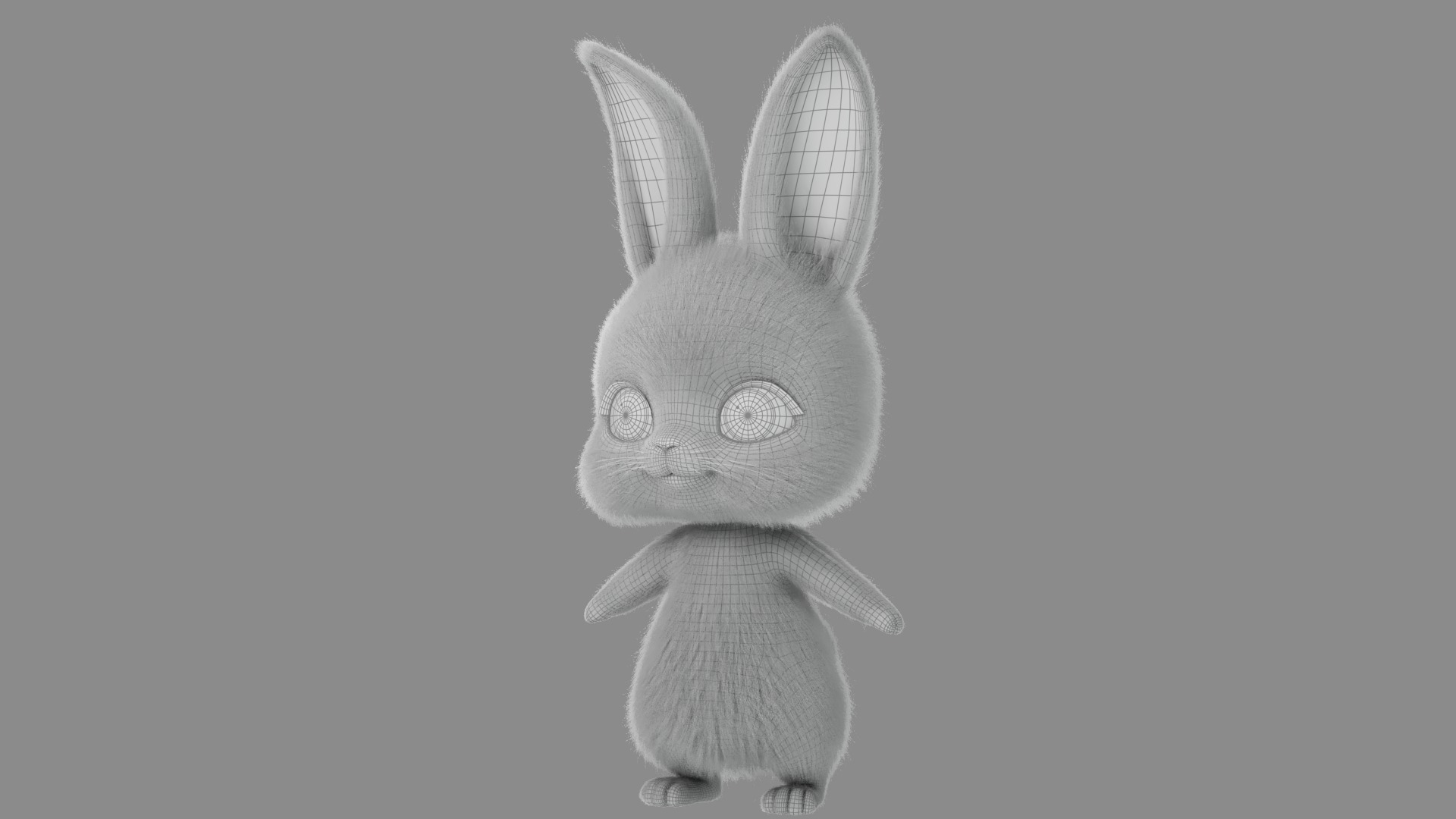 Cartoon Rabbit NoRig 3D model_11