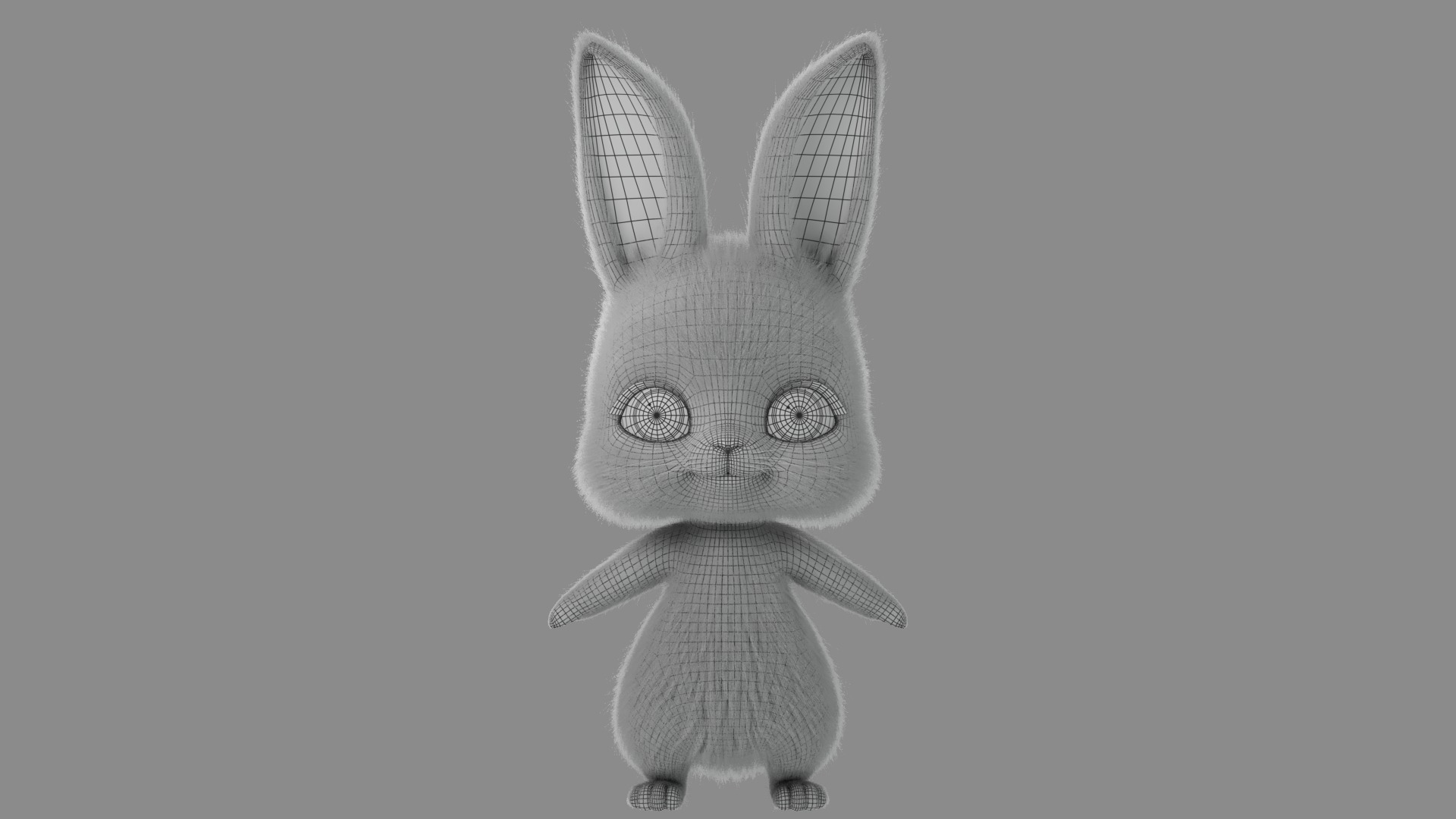 Cartoon Rabbit NoRig 3D model_10