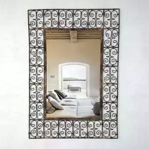Iron Work Scroll Mirror 3D model