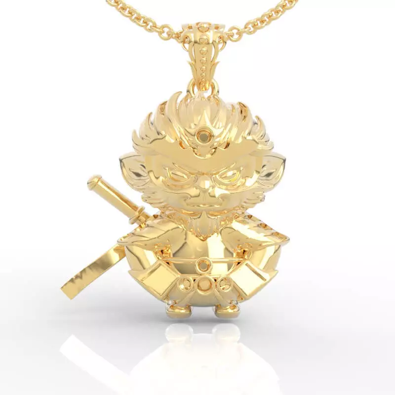 black myth WuKong pendant necklace 3D print model