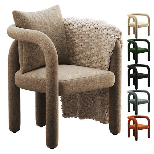 Vatican Chair Low-poly 3D model 2