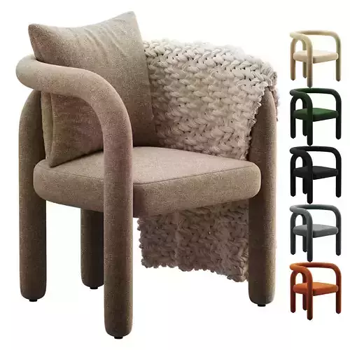 Vatican Chair Low-poly 3D model