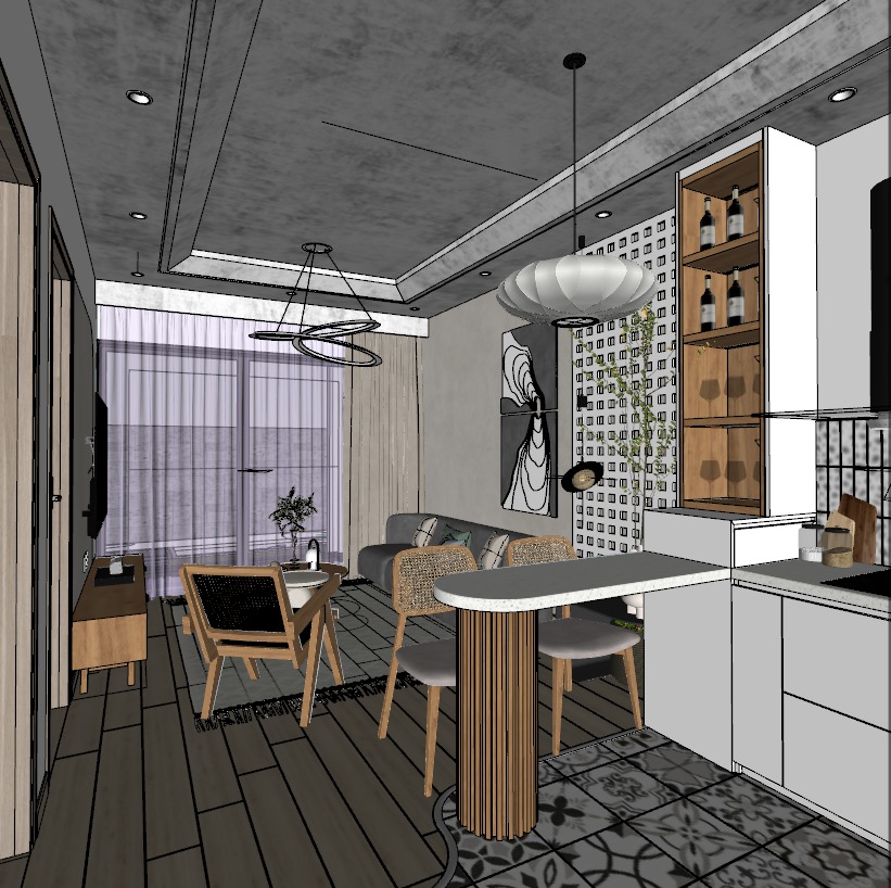 Modern Minimalist Interior 3D model_9