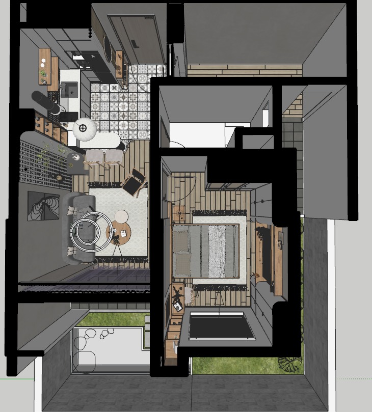 Modern Minimalist Interior 3D model_5