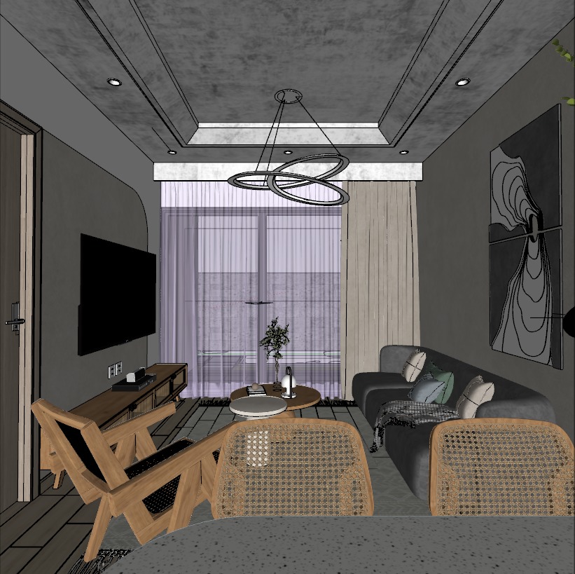 Modern Minimalist Interior 3D model_10