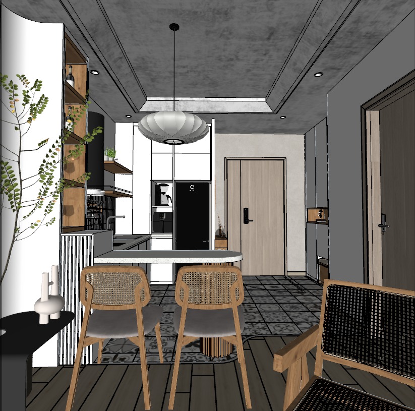 Modern Minimalist Interior 3D model_7