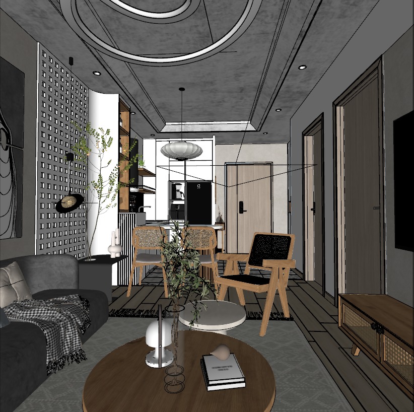 Modern Minimalist Interior 3D model_6