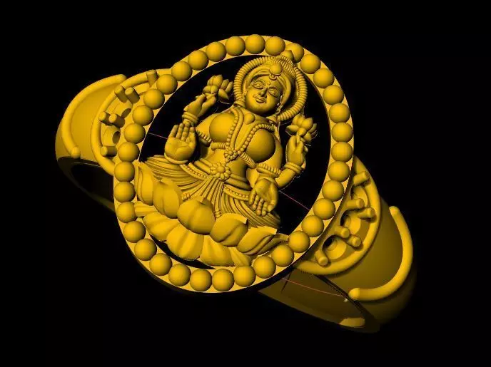 Laxmi Ring 3dm file 3D print model_0