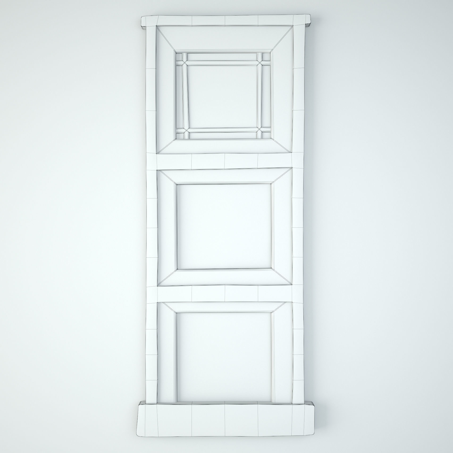 Old Agra Window Mirror 3D model_2