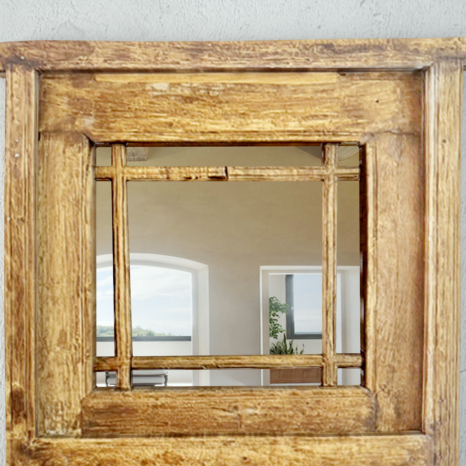 Old Agra Window Mirror 3D model_5