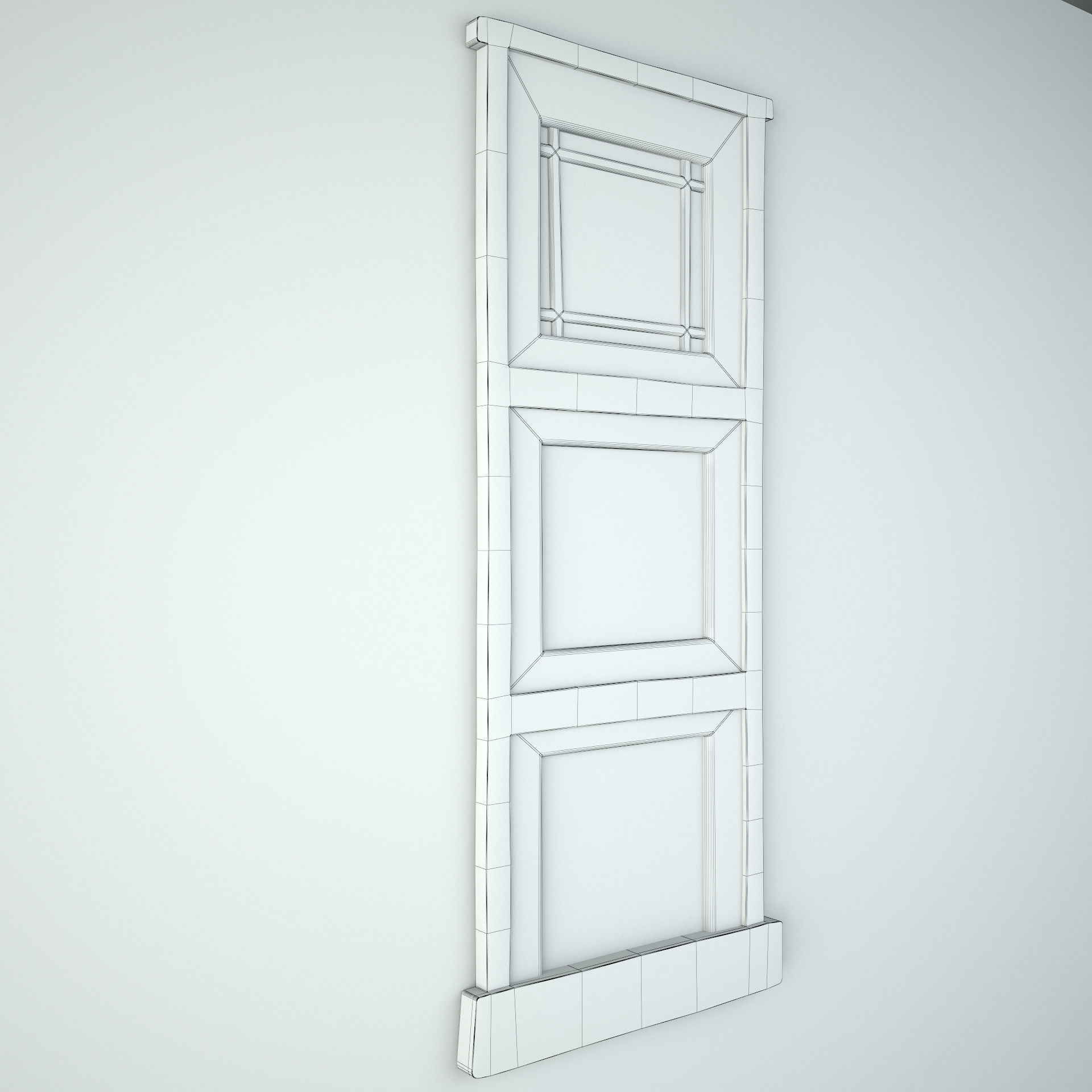 Old Agra Window Mirror 3D model_4