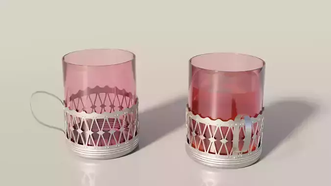 Old Cup Holder with Glass