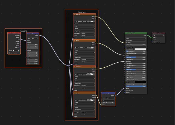 Heavy armored scifi robot character gameready Low-poly 3D model_38