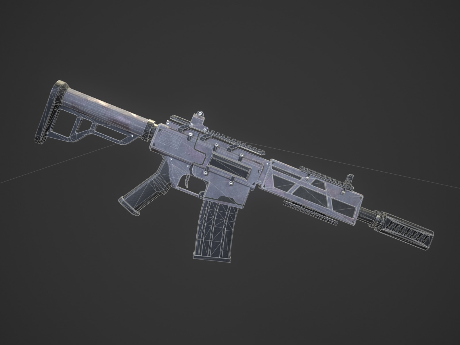 Heavy armored scifi robot character gameready Low-poly 3D model_20