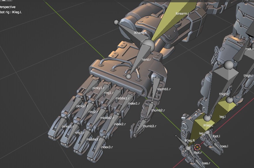 Heavy armored scifi robot character gameready Low-poly 3D model_34