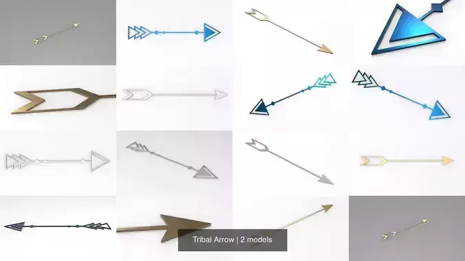 Tribal Arrow 3D Model Collection
