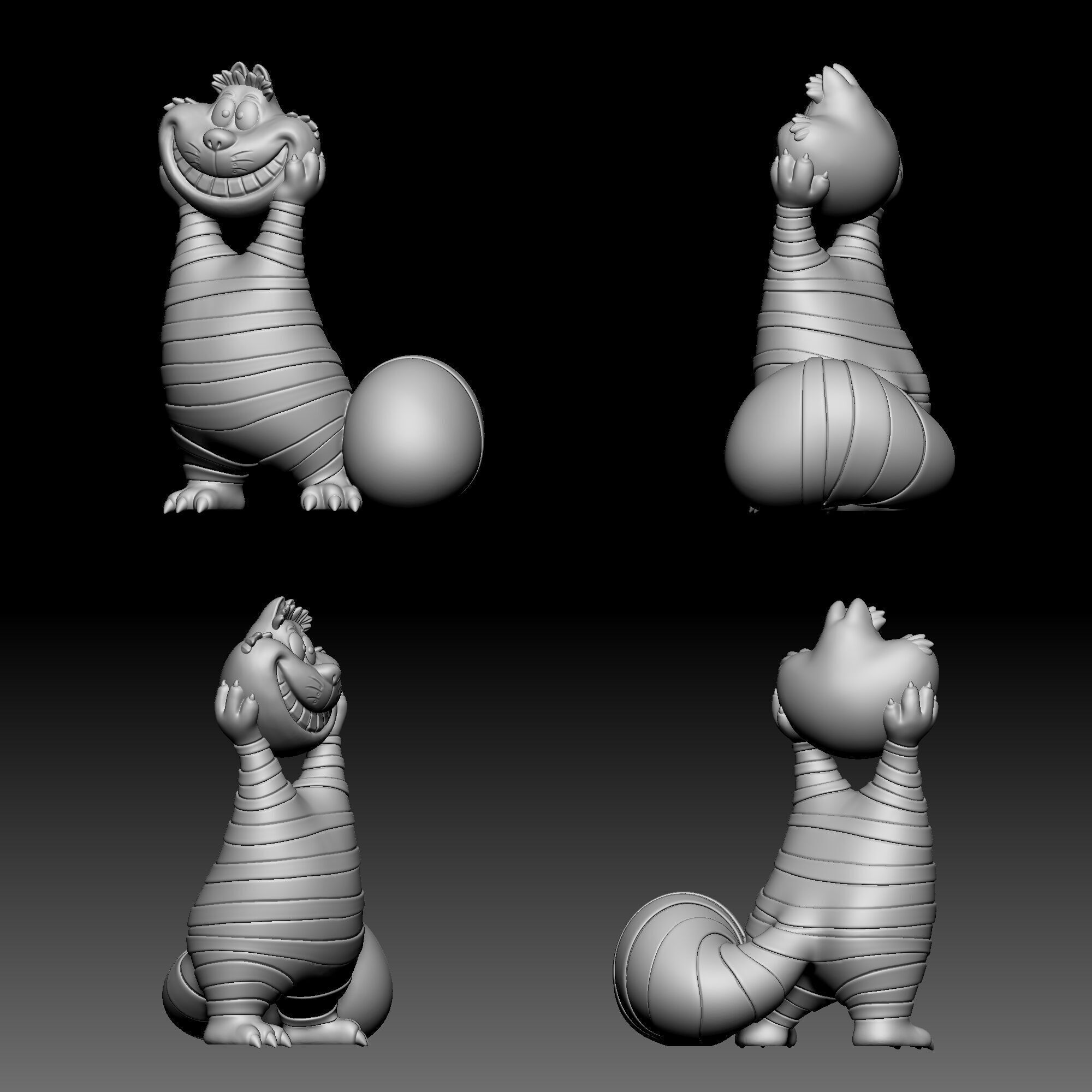 Cheshire cat - Alice in Wonderland - 010 3D print model_9