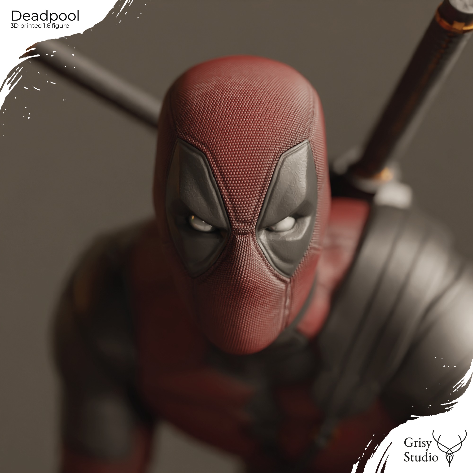 Deadpool premium figure 3D print model_9