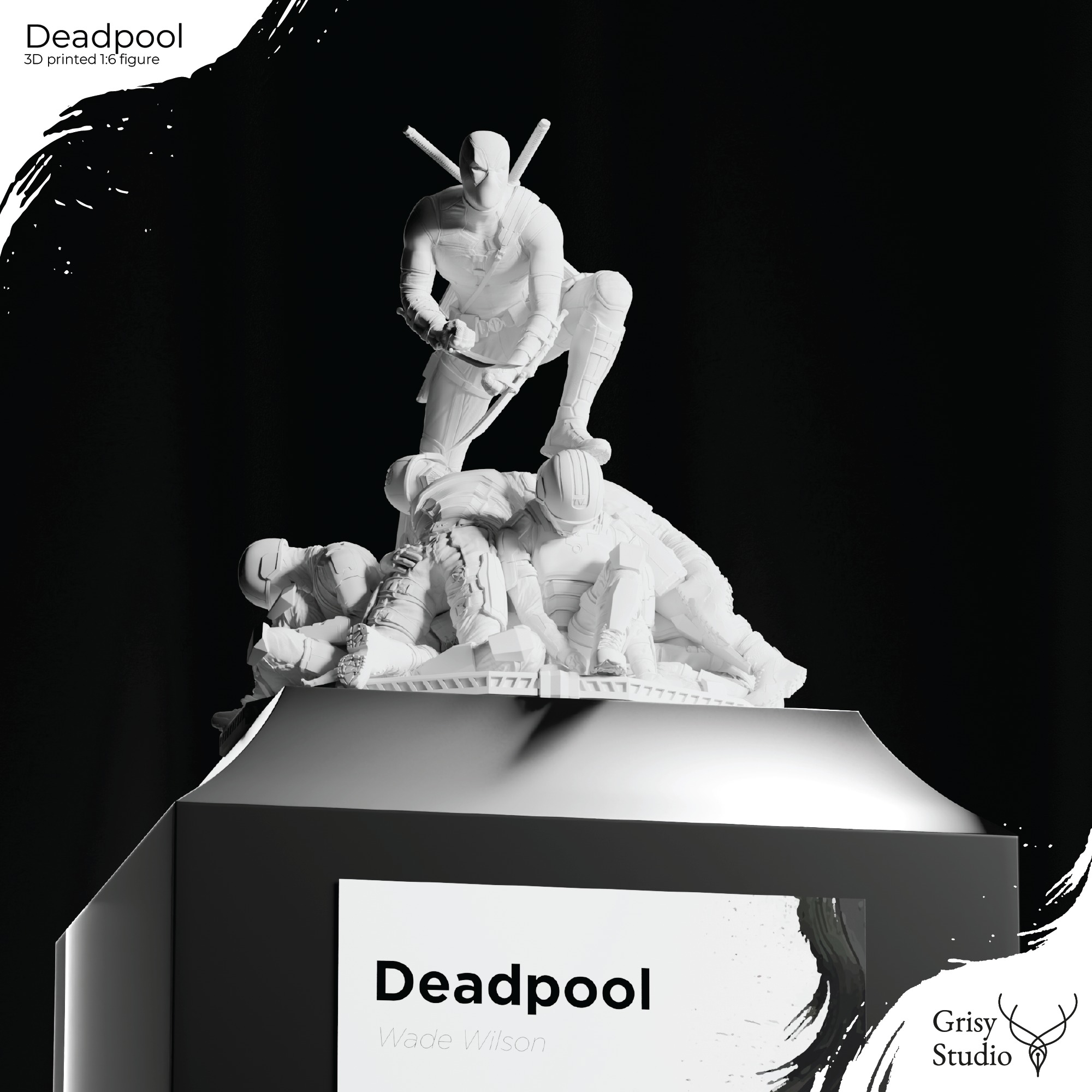 Deadpool premium figure 3D print model_12