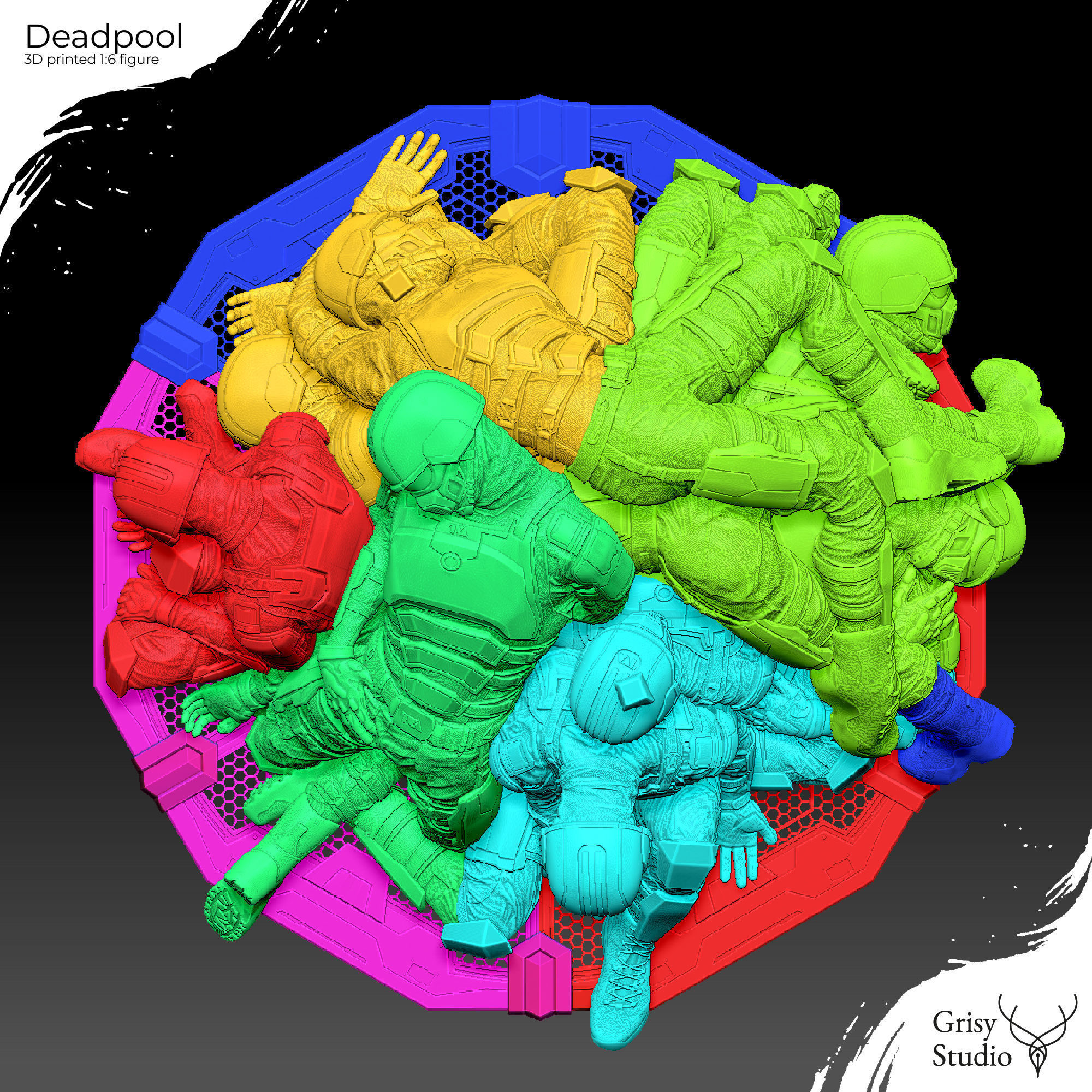 Deadpool premium figure 3D print model_2
