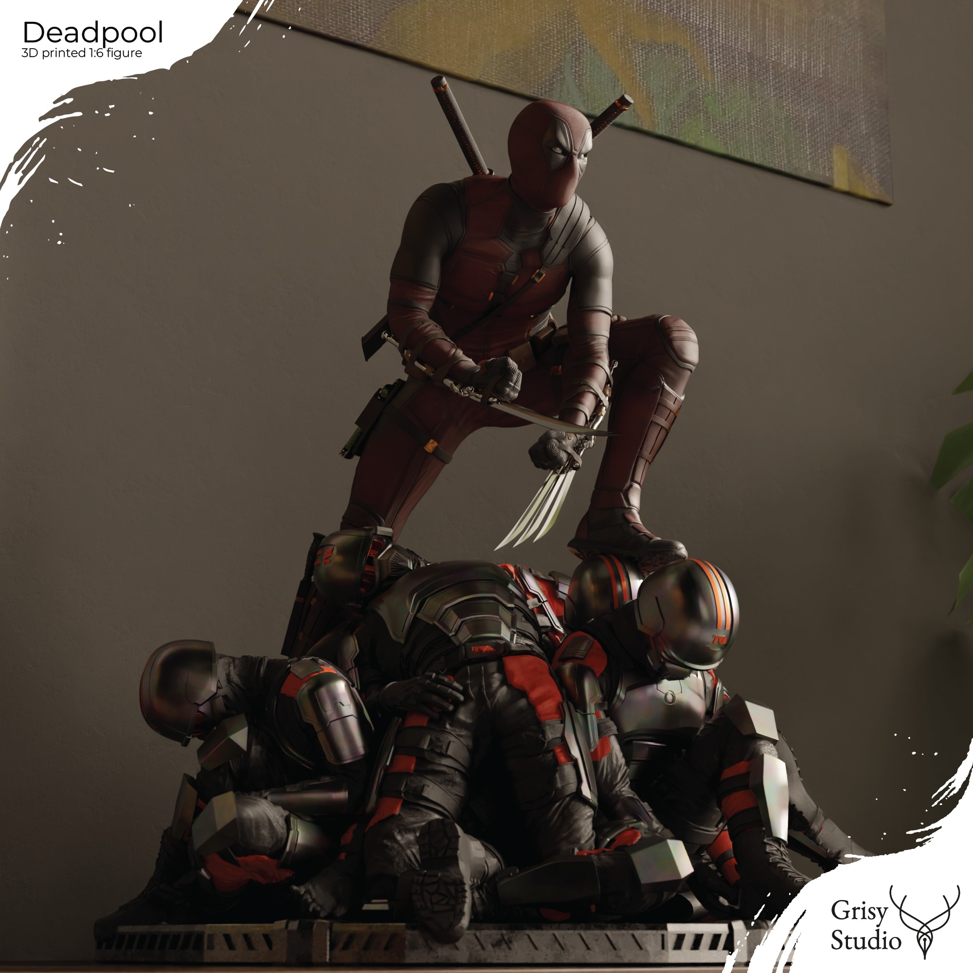 Deadpool premium figure 3D print model_5