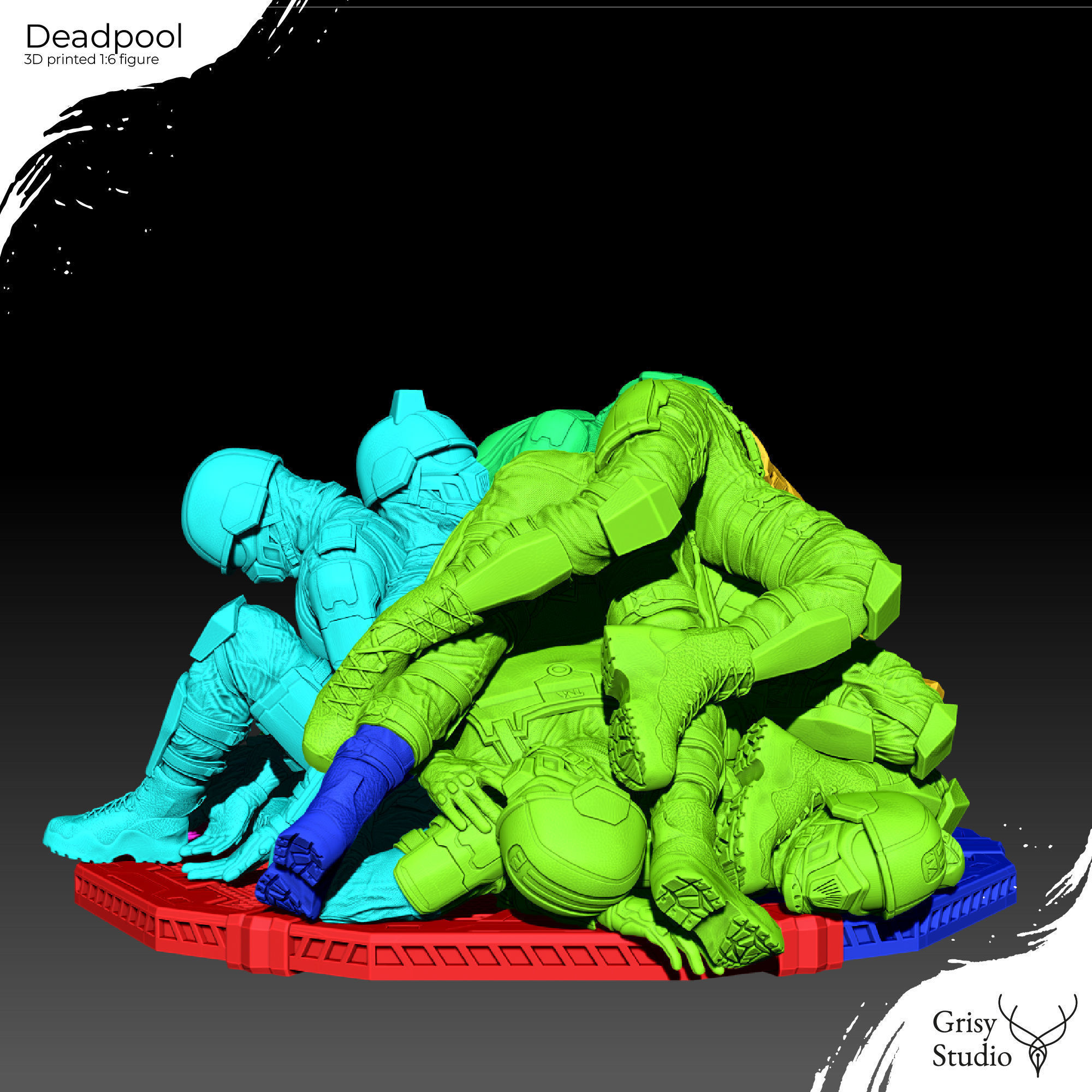 Deadpool premium figure 3D print model_26