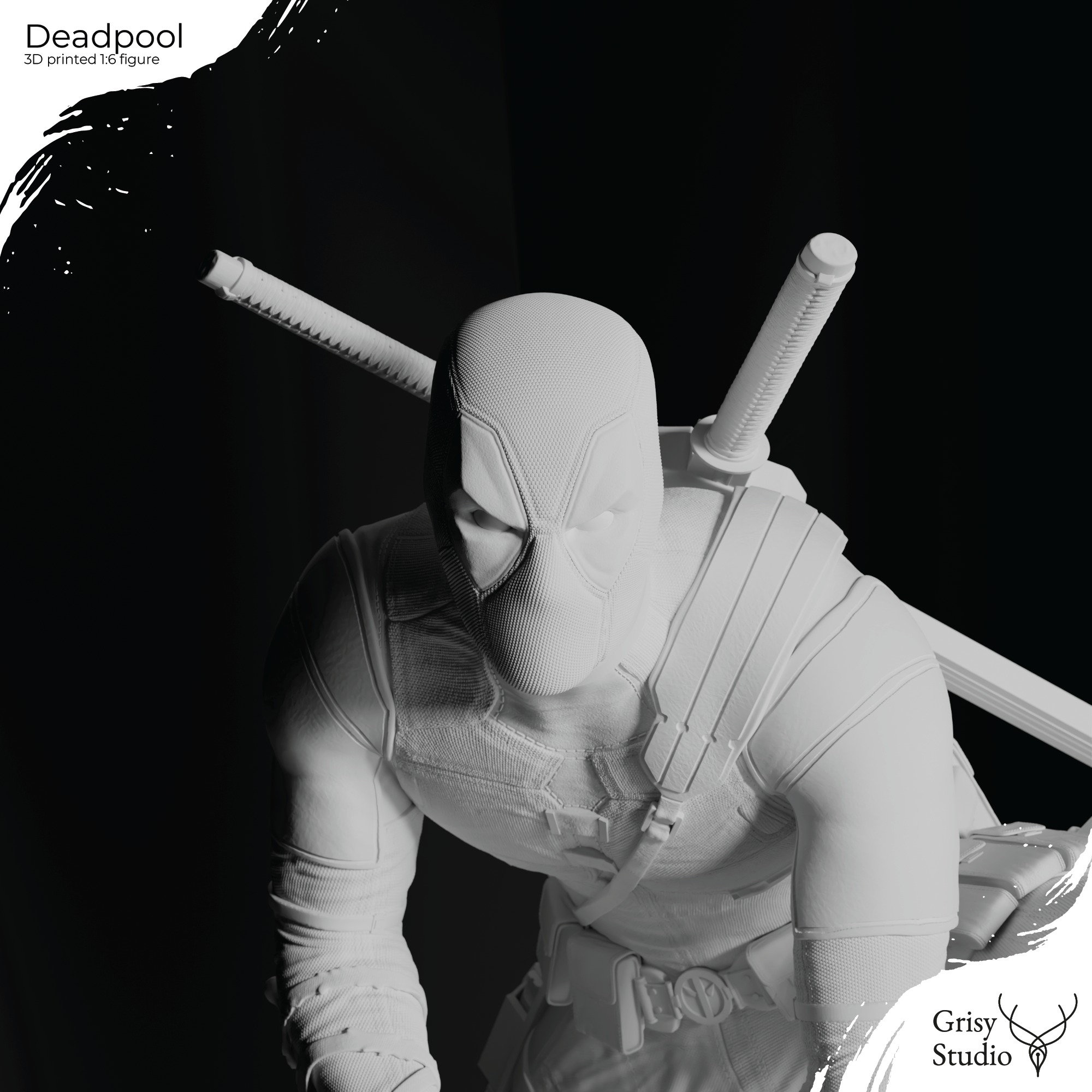 Deadpool premium figure 3D print model_10