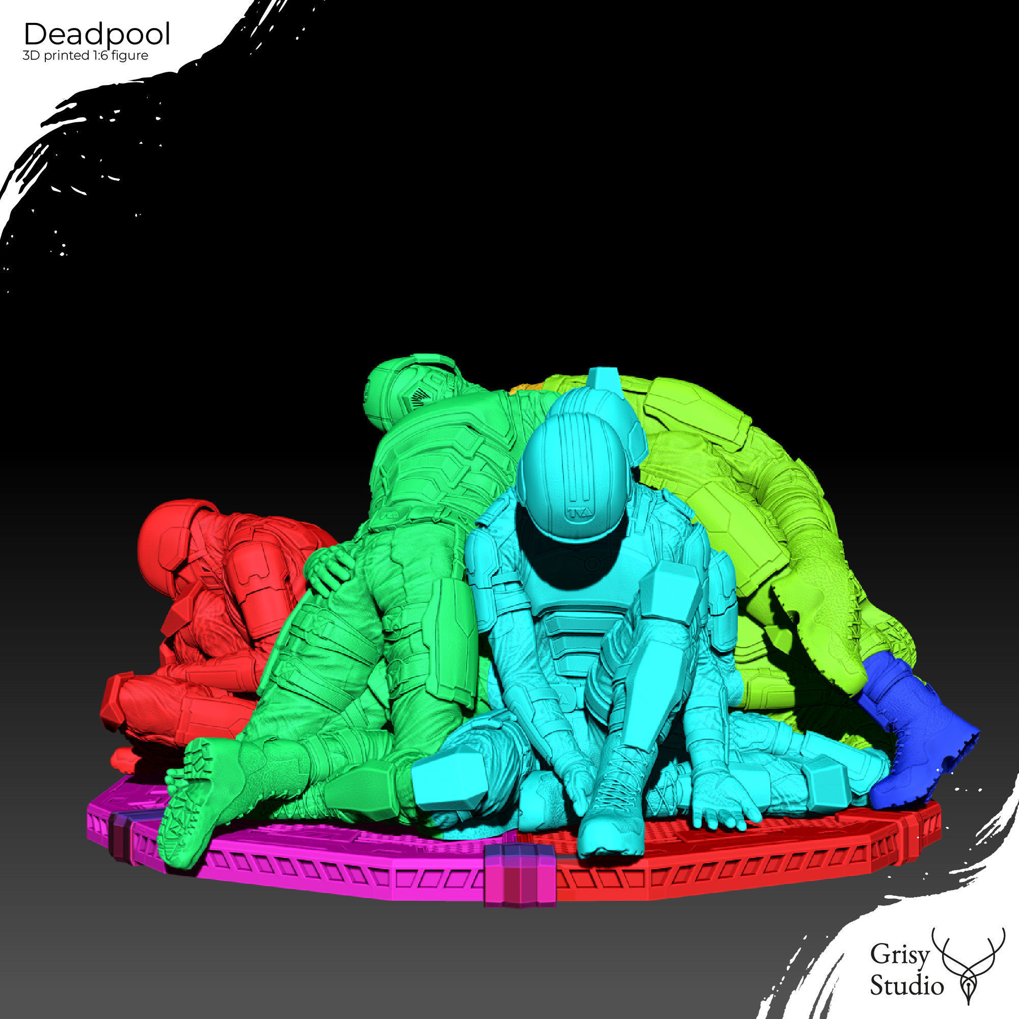 Deadpool premium figure 3D print model_23