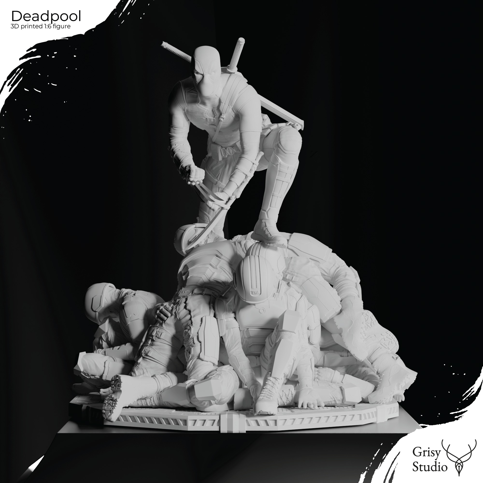 Deadpool premium figure 3D print model_14