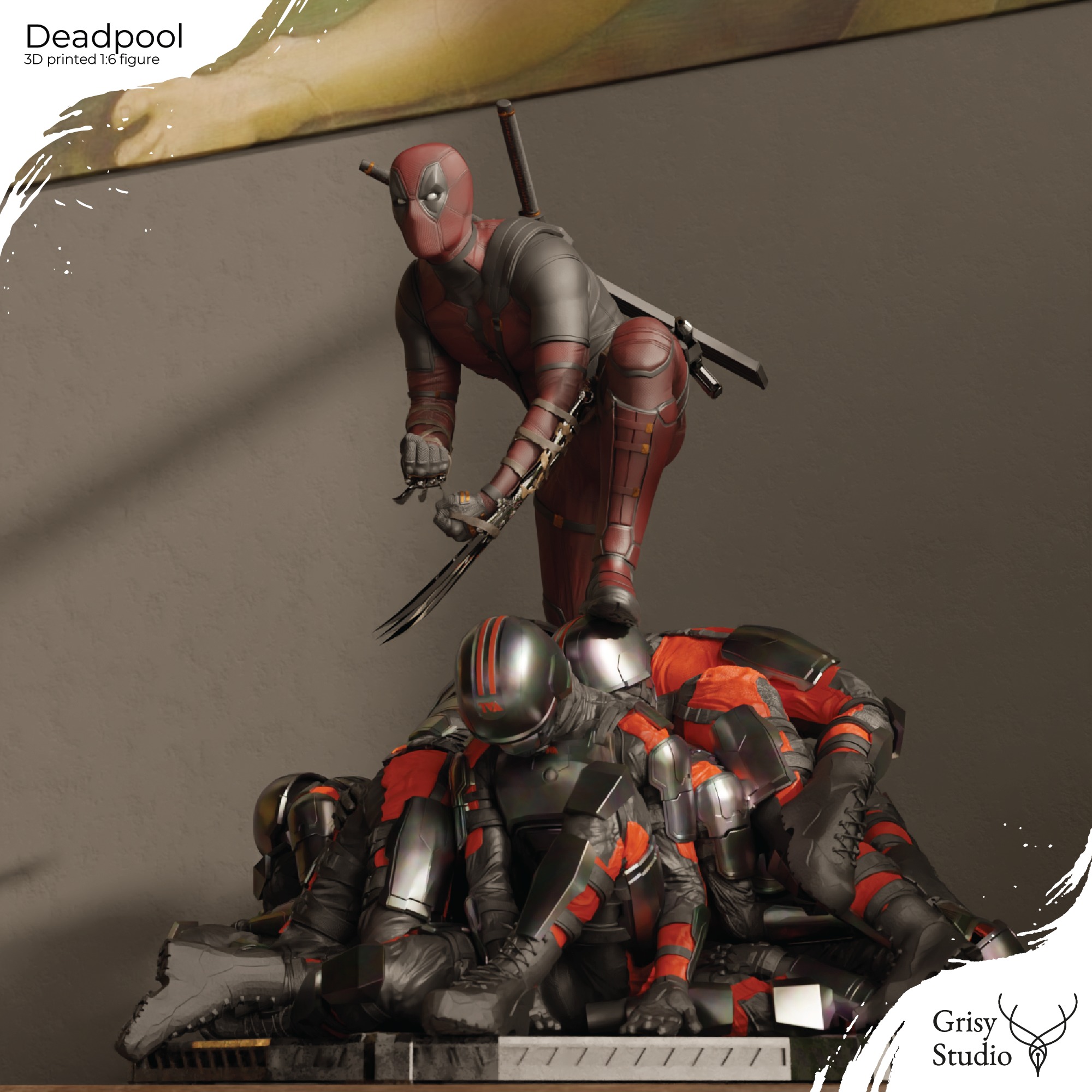 Deadpool premium figure 3D print model_6