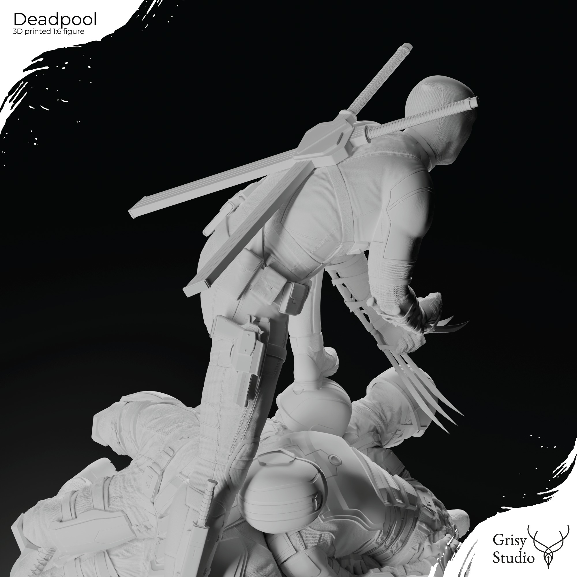 Deadpool premium figure 3D print model_16