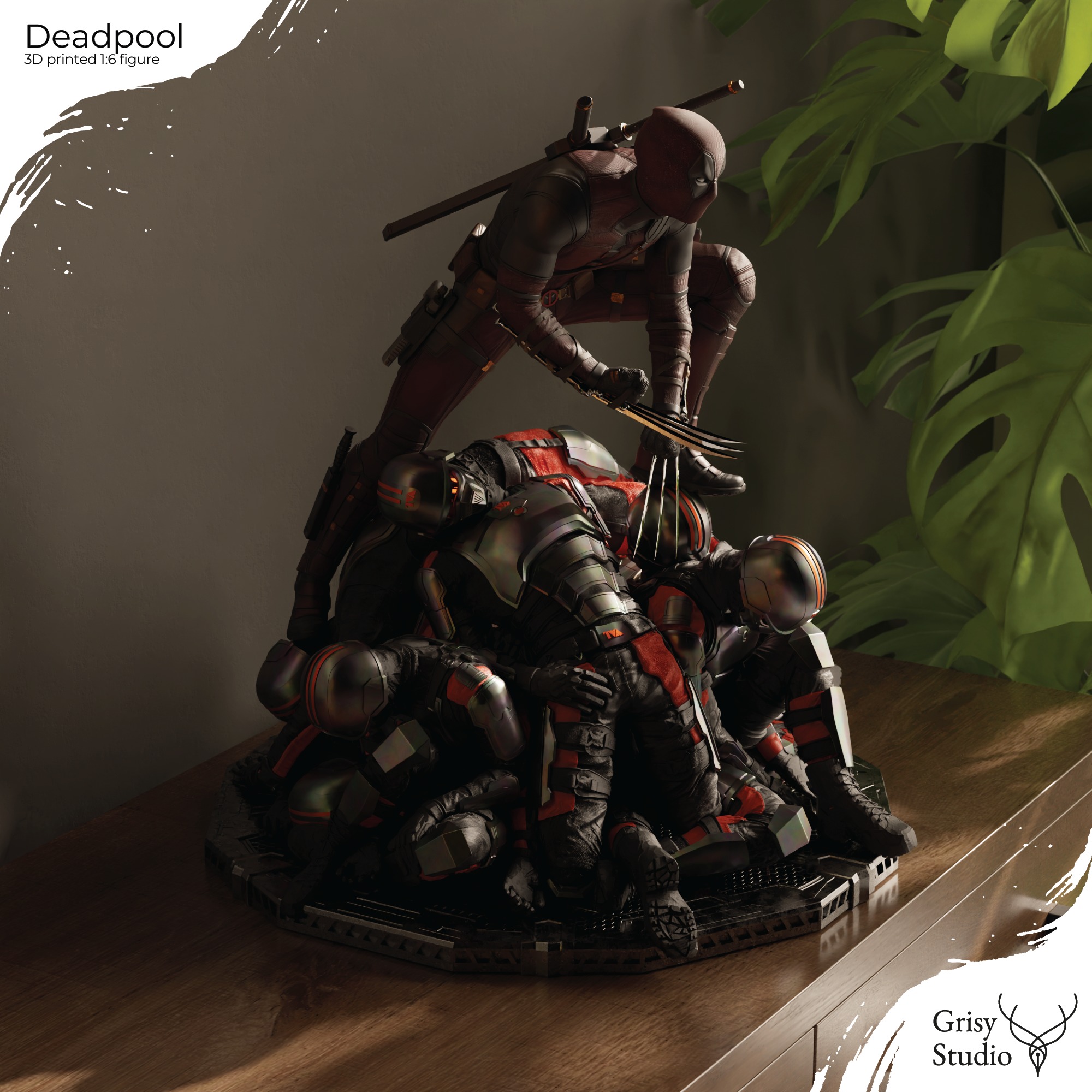 Deadpool premium figure 3D print model_4