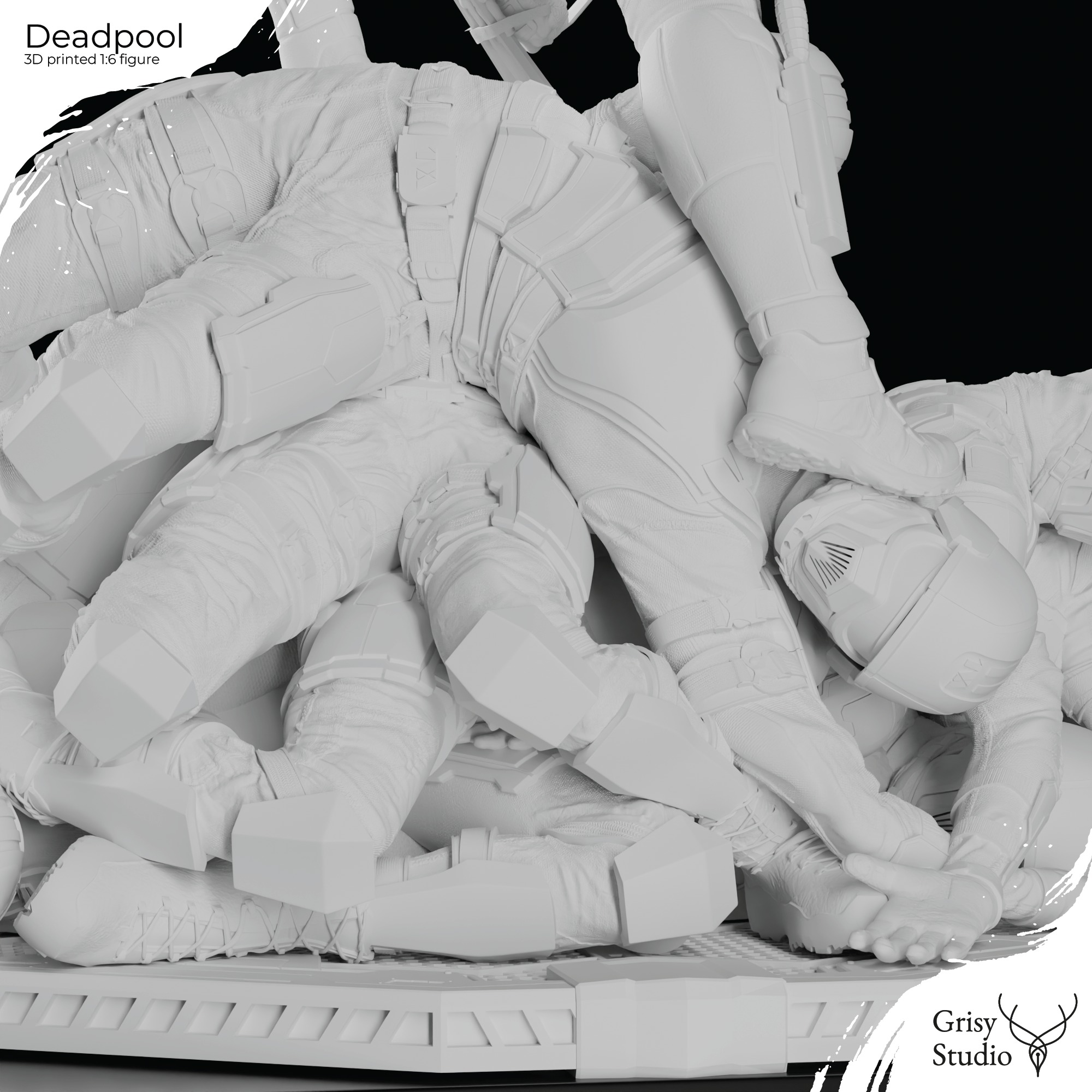 Deadpool premium figure 3D print model_22