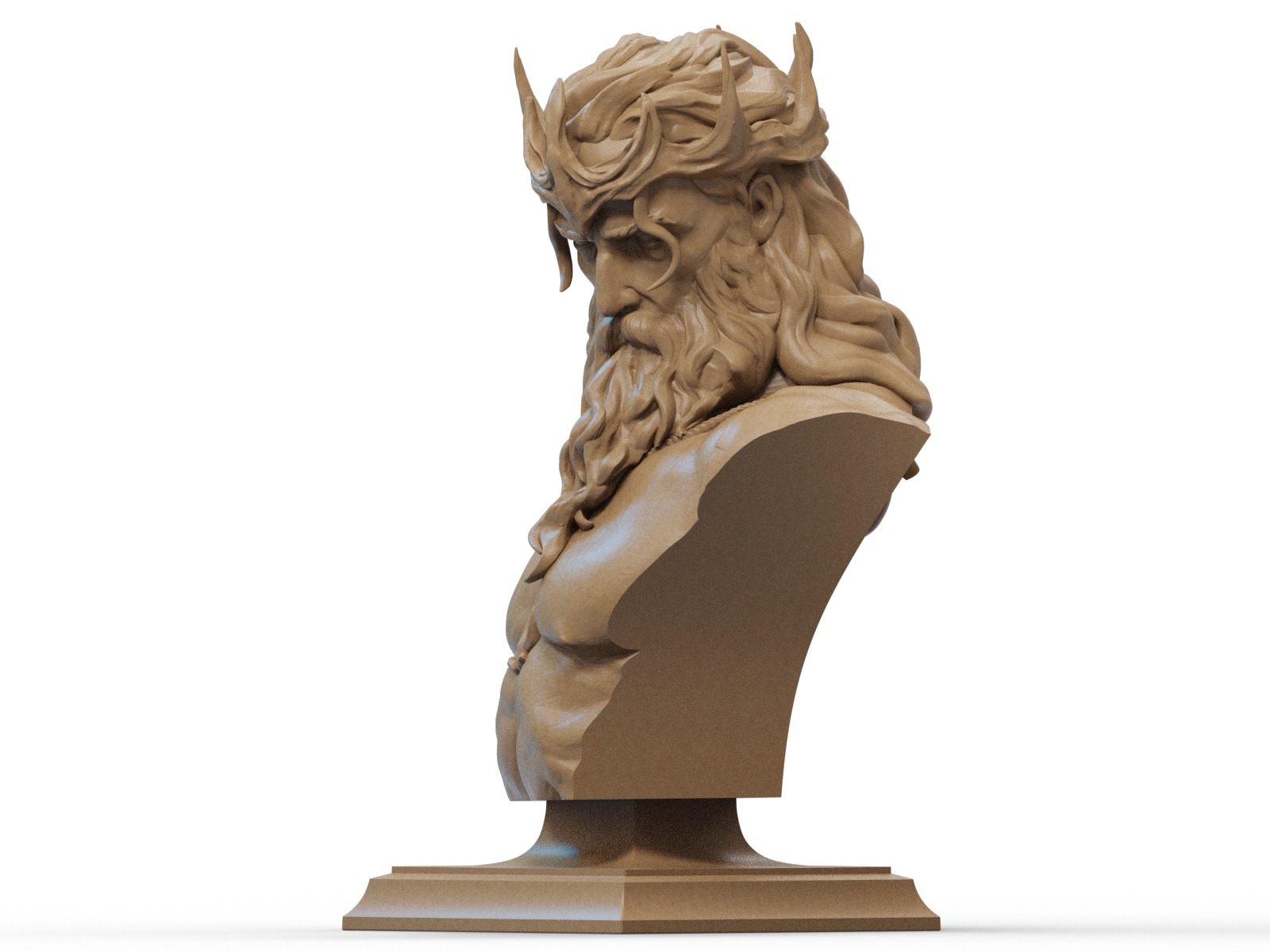 Hades Bust 3D Print 3D print model_1