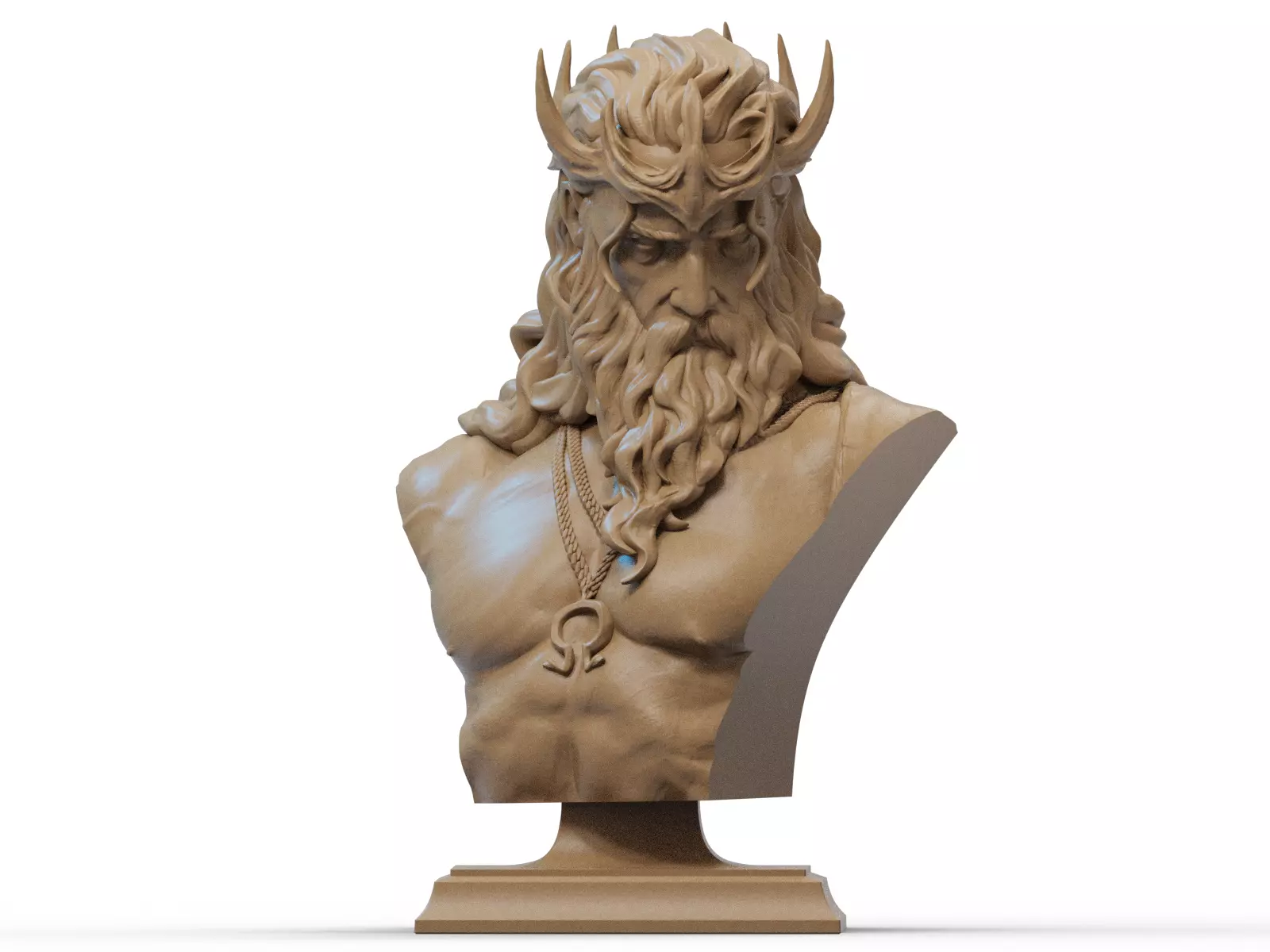 Hades Bust 3D Print 3D print model_0