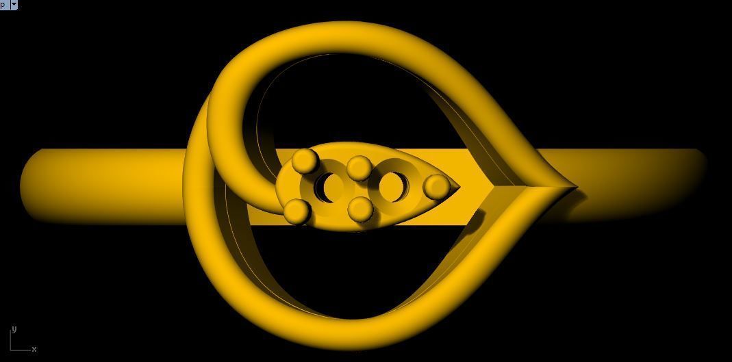 Leaf Ring 3dm file 3D print model_7