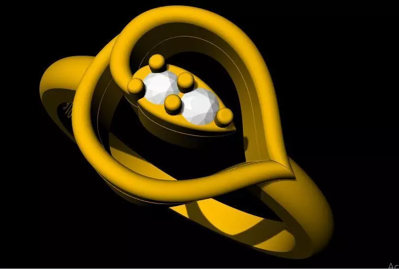 Leaf Ring 3dm file 3D print model_0