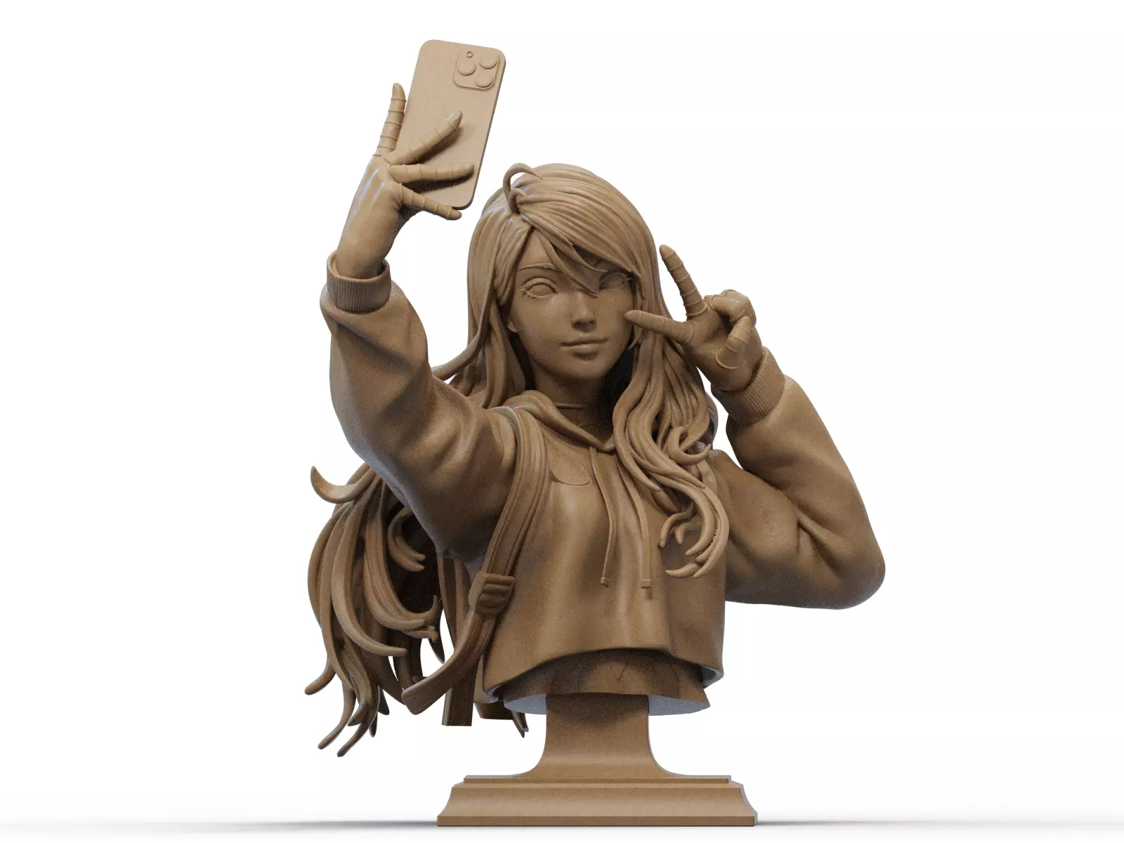 Spidergirl Bust 3D Print 3D print model_0