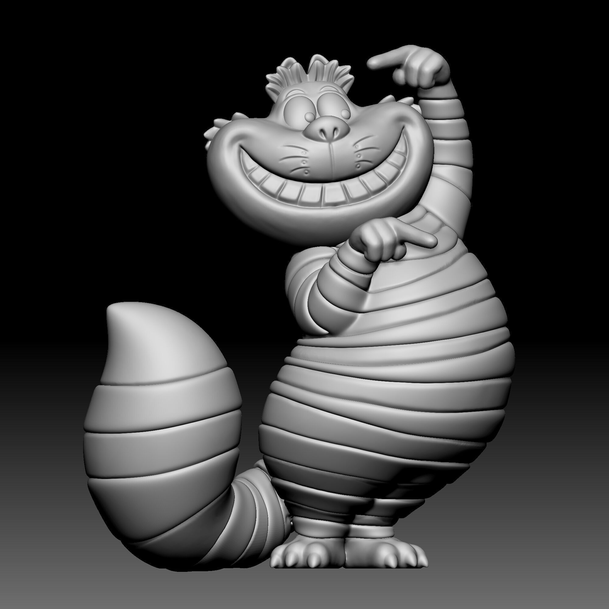 Cheshire cat - Alice in Wonderland - 030 3D print model_8
