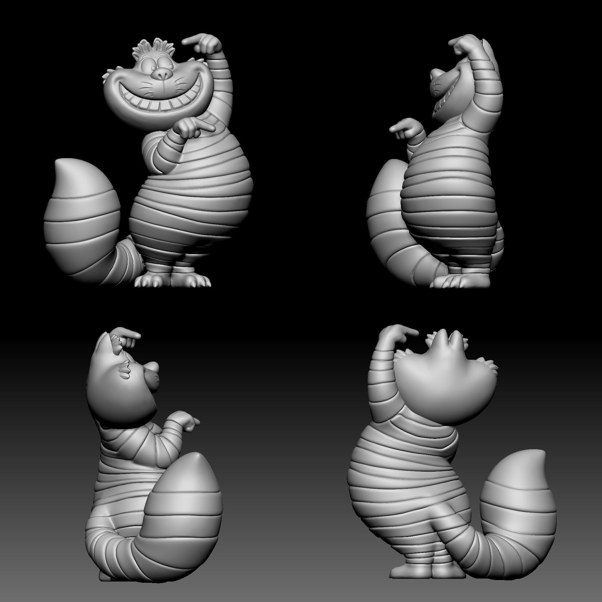 Cheshire cat - Alice in Wonderland - 030 3D print model_9